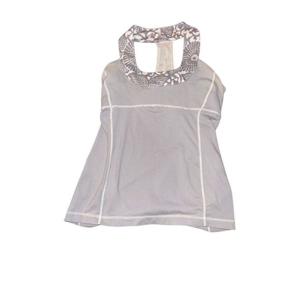 Lululemon Scoop Neck Tank Wee Stripe White Fossil / Beachy Floral White Fossil ( - Picture 3 of 7